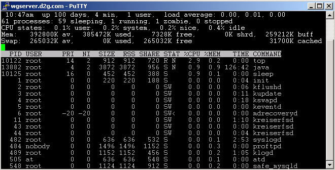 Bild von 100 Tagen Uptime